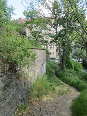 entrance of Folimanka civil protection shelter in Park Folimanka, Praha 2-Vinohrady