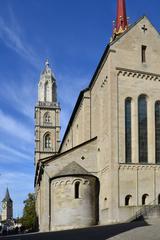 Grossmünster church and Grossmünsterplatz in Zurich