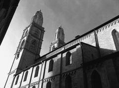 Cathedral of Zurich at sunset