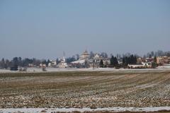 Kirchuster city of Uster with church and buildings in the canton of Zürich