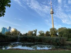 pond with fountain in Donaupark