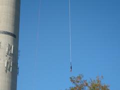 Abseiling at Donauturm in Vienna, Austria