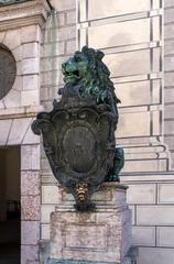 Lion statue in front of Munich Residenz