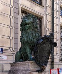 Right Lion statue at the Munich Residence