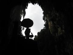 20 Sri Murugan in silhouette at Batu Caves