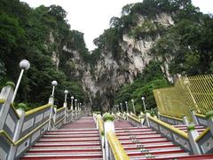 Steps to the Temple Cave at Batu Caves