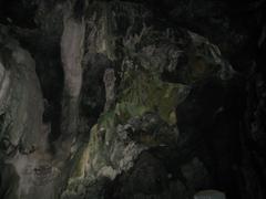 Colourful mineral deposits at Batu Caves