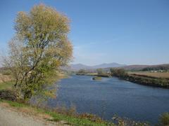 Scenic view of Jay Peak from Missisquoi Valley Rail Trail