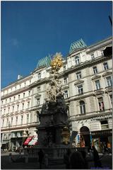 View of Graben street in Vienna bustling with pedestrians and historical buildings