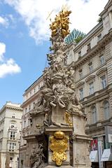 The Pestsäule (Plague Column) in Graben, Vienna, with a gilded sculpture of the Holy Trinity at the top