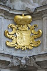 CoA of Archdukes of Austria on Pestsäule in Vienna