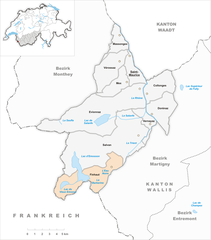 Map of Municipality Finhaut 2007