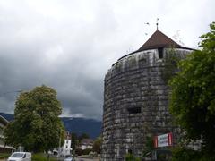 Scenic view of Solothurn with historical buildings and Aare river