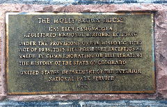 Molly Brown House exterior Park Service plaque