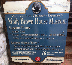 Molly Brown House welcome sign