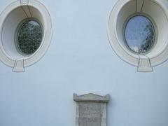 Tombstone outside St Peter Church, Zurich