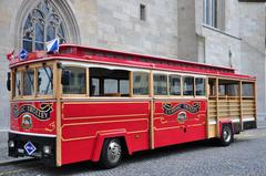 Classic trolley at Münsterhof square in Zürich