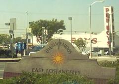 East Los Angeles welcome sign on Atlantic Boulevard