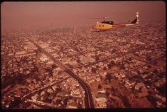 helicopter used in the Los Angeles Reactive Pollutant Program over East Los Angeles