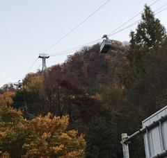 Cable car up the Seoul Tower