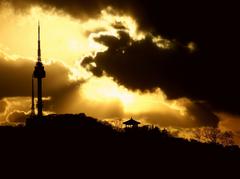 N Seoul Tower at sunset