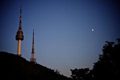 Seoul Tower at sunset