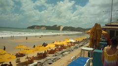 Beautiful view of Morro do Careca from Ponta Negra Beach in Natal