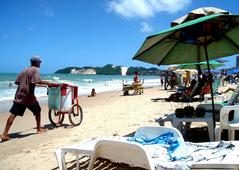 Praia de Ponta Negra beach in Natal, Brazil