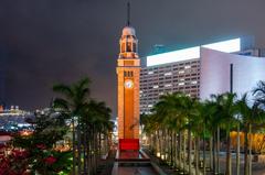 Hong Kong Clock Tower at night