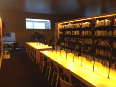 Study table in a library