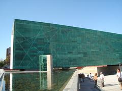 South façade of the Museum of Memory in Santiago, Chile