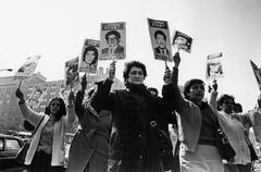 Chilean women from the Association of Relatives of the Disappeared protesting during Pinochet's regime