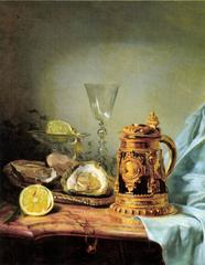 Classic still life painting by Jozsef Borsos from 1847