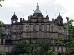 view of Edinburgh city skyline including historic buildings and landscape