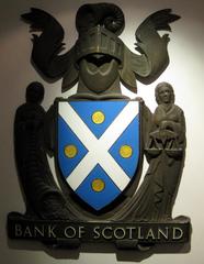 Arms of the Bank of Scotland on display