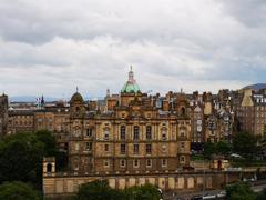 Bank of Scotland headquarters in Edinburgh viewed from Scott Monument