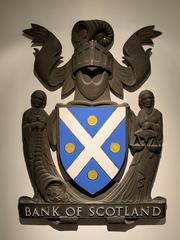 Bank of Scotland emblem displayed at the Museum on the Mound, Edinburgh