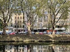 Historic buildings along Königsallee in Düsseldorf-Stadtmitte, Germany