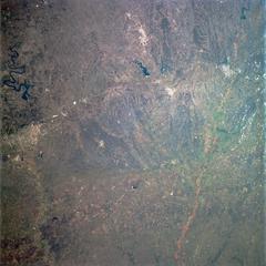 Vertical Earth observation of Texas taken by the Apollo 9 crew, featuring Waco, Temple, Austin, and the Brazos River