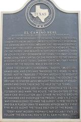 El Camino Real historical marker in Bryan, Texas