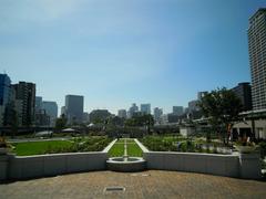 Nakanoshima island with urban skyline