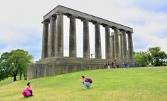 The National Monument of Scotland on Calton Hill in Edinburgh