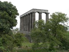 Calton Hill in Edinburgh featuring historic monuments and stunning city views