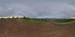 Spherical panoramic view from the northern edge of Calton Hill in Edinburgh, Scotland