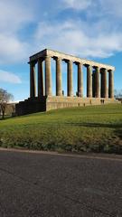 Calton Hill monument in Scotland