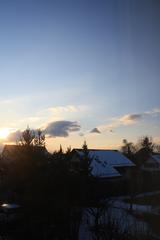 Sunset over Eterpy in Renens, Vaud, Switzerland