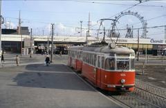 Praterstern in Vienna with view towards Ausstellungsstrasse, 1981