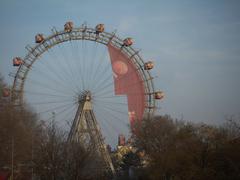 Wiener Riesenrad in Prater, Vienna during the UEFA Euro 2008