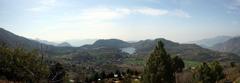 Panoramic view of Naukuchiatal Lake in Uttarakhand, India