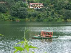 Nakuchia Tal lake in Nainital with nine corners surrounded by lush greenery